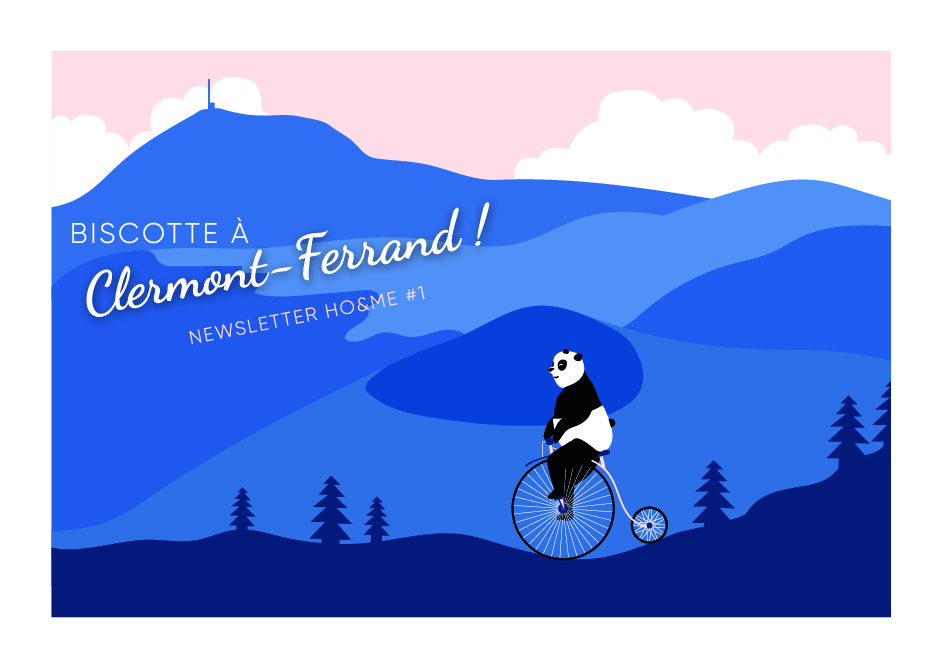 panda faisant du vélo en montagne